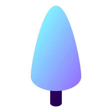 Fir tree icon, isometric styleのイラスト素材