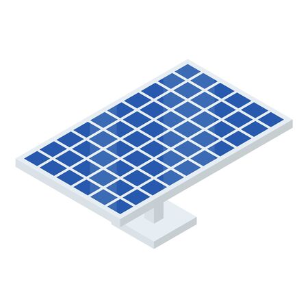 Solar panel icon. Isometric of solar panel vector icon for web design isolated on white backgroundのイラスト素材