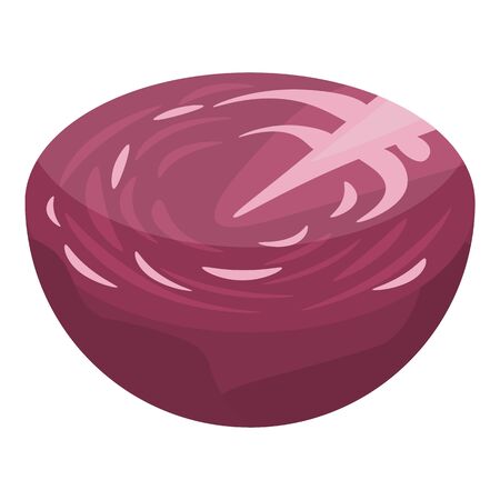 Half violet cabbage icon, isometric styleのイラスト素材