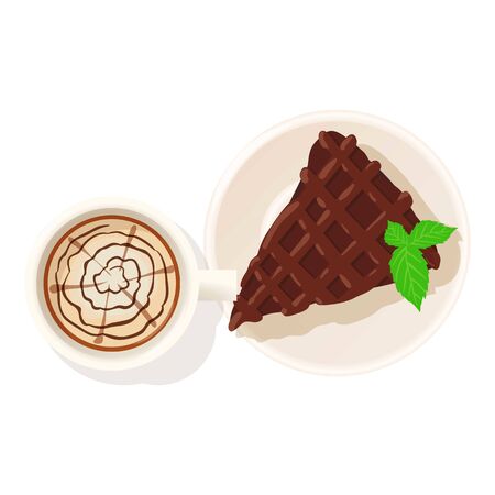 Chocolate pie icon, isometric styleのイラスト素材