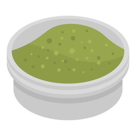 Green sauce icon. Isometric of green sauce vector icon for web design isolated on white backgroundのイラスト素材