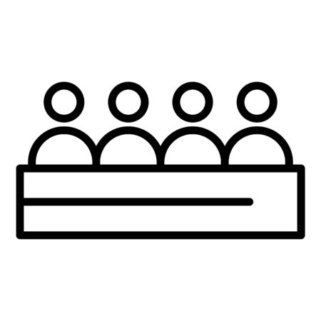 Press conference icon, outline styleのイラスト素材