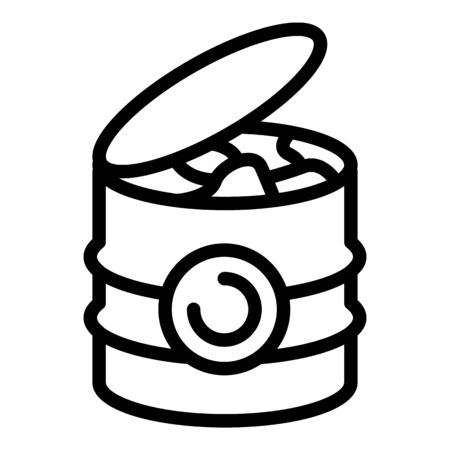 Garbage barrel icon, outline styleのイラスト素材