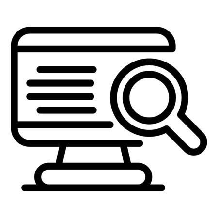 Online job search icon, outline styleのイラスト素材