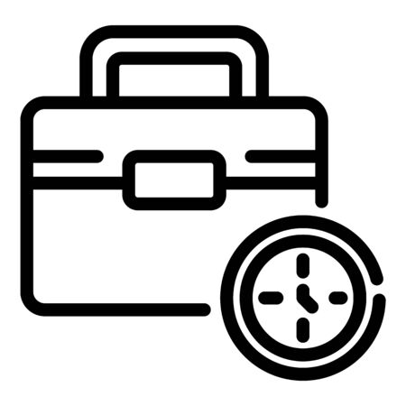 Job leather case icon, outline styleのイラスト素材