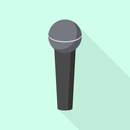 Karaoke microphone icon. Flat illustration of karaoke microphone vector icon for web designのイラスト素材