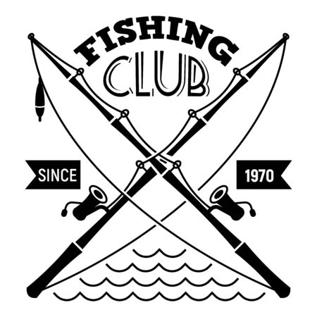Fishing club simple styleのイラスト素材