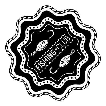 Fishing club hook   simple styleのイラスト素材