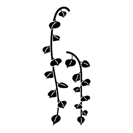 Long leaf plant icon, simple styleのイラスト素材