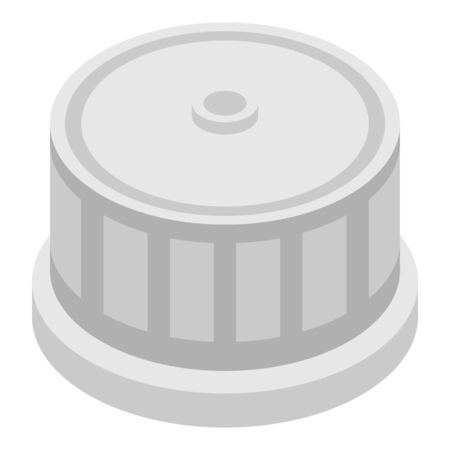 Round petrol tank icon, isometric styleのイラスト素材