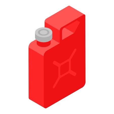 Red canister icon, isometric styleのイラスト素材
