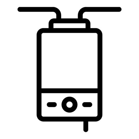 Big electric boiler icon, outline styleのイラスト素材