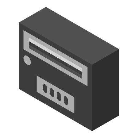 Modern mailbox icon. Isometric of modern mailbox vector icon for web design isolated on white backgroundのイラスト素材