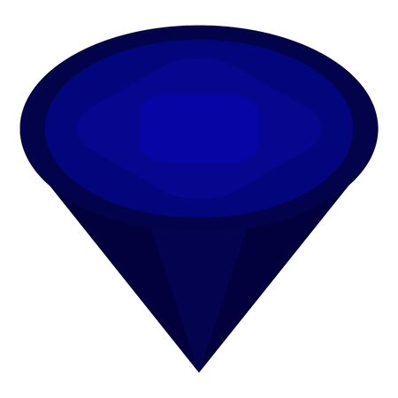 Blue crystal gem icon, isometric styleのイラスト素材