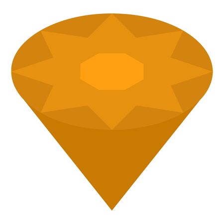 Brown gemstone icon, isometric styleのイラスト素材