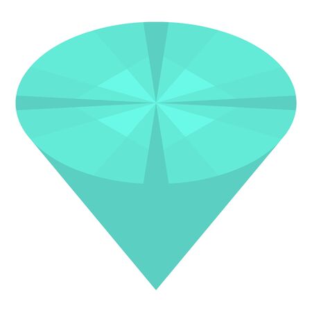 Aqua gemstone icon, isometric styleのイラスト素材