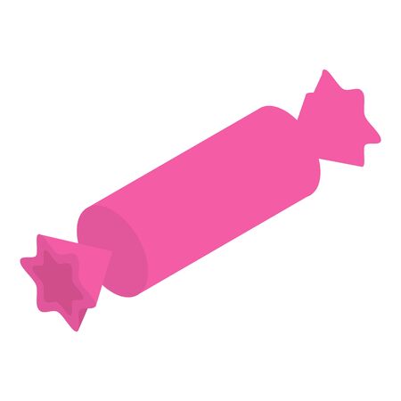Pink bonbon icon, isometric styleのイラスト素材