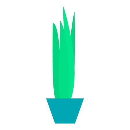 Cactus pot icon, flat styleのイラスト素材