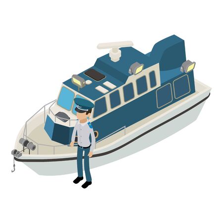 Warship icon, isometric styleのイラスト素材