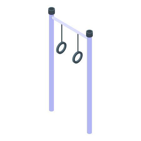 Sport rings icon, isometric styleのイラスト素材