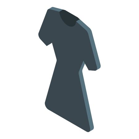 Black woman dress icon, isometric styleのイラスト素材