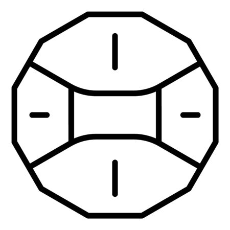 Love jewel icon. Outline love jewel vector icon for web design isolated on white backgroundのイラスト素材