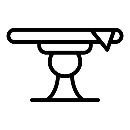 Round garden table icon, outline styleのイラスト素材