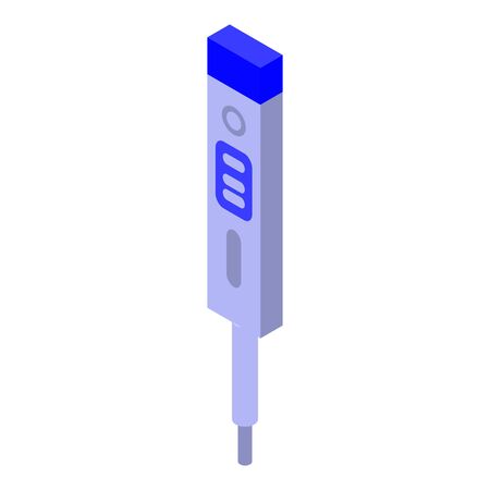 Electronic thermometer icon, isometric styleのイラスト素材