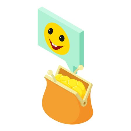 Crypto currency icon. Isometric illustration of crypto currency vector icon for webのイラスト素材