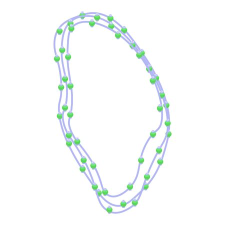 Gorget necklace icon. Isometric of gorget necklace vector icon for web design isolated on white backgroundのイラスト素材