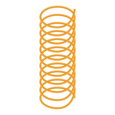 Curve coil icon, isometric styleのイラスト素材