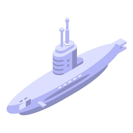 Periscope submarine icon, isometric styleのイラスト素材