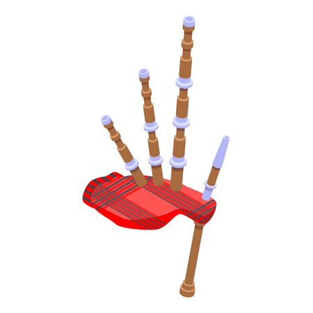 Bagpipes icon, isometric styleのイラスト素材