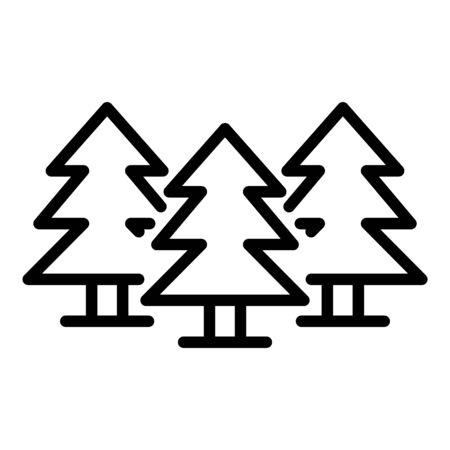Fir tree forest icon, outline styleのイラスト素材