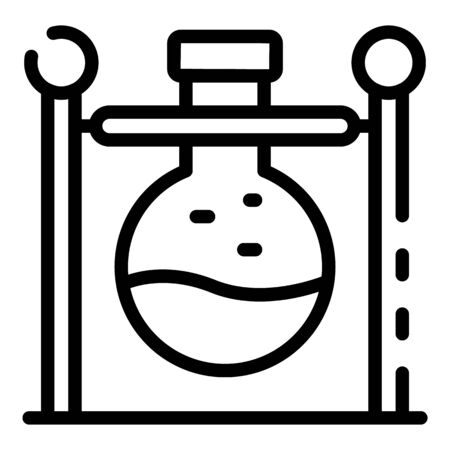Chemical flask icon, outline styleのイラスト素材