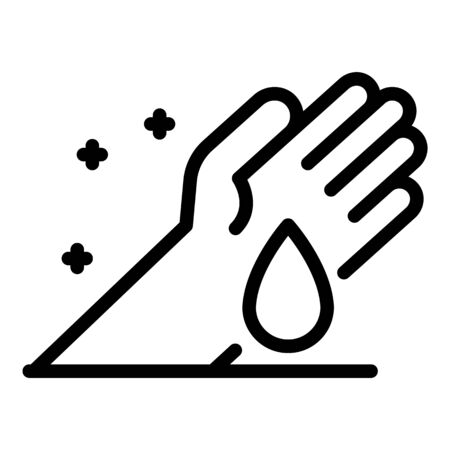 Blood from finger icon, outline styleのイラスト素材