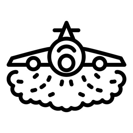 Firefighter plane wildfire icon, outline styleのイラスト素材
