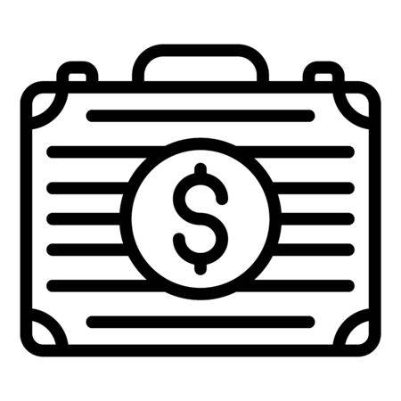 Money case icon, outline styleのイラスト素材
