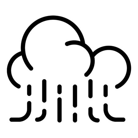 Wind rain cloud icon, outline styleのイラスト素材
