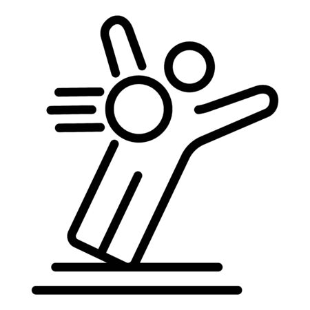 Soccer goalkeeper icon, outline styleのイラスト素材