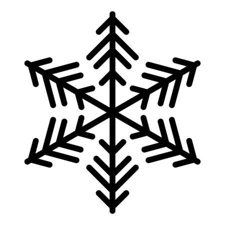 Star snowflake icon. Outline star snowflake vector icon for web design isolated on white backgroundのイラスト素材