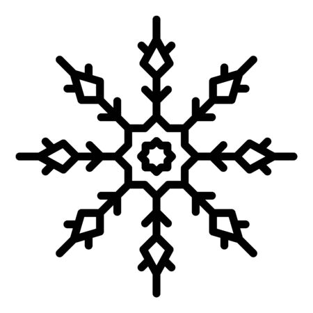Winter snowflake icon, outline styleのイラスト素材