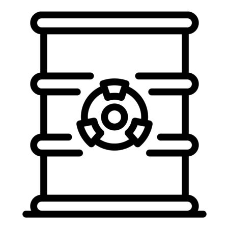 Biohazard barrel icon, outline styleのイラスト素材