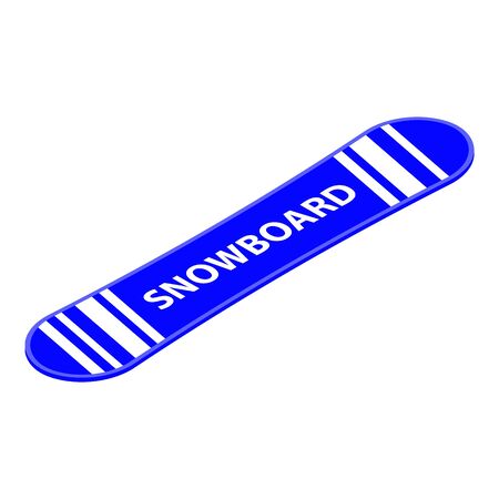 Snowboarding board icon. Isometric of snowboarding board vector icon for web design isolated on white backgroundのイラスト素材