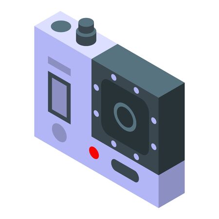 Action camera icon, isometric styleのイラスト素材