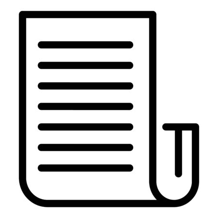 Storyteller paper icon, outline styleのイラスト素材