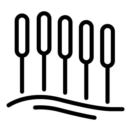 Spine acupuncture icon. Outline spine acupuncture vector icon for web design isolated on white backgroundのイラスト素材