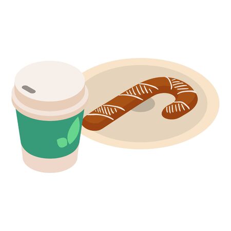 Christmas dessert icon, isometric styleのイラスト素材