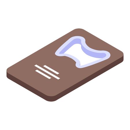 Beer bottle-opener icon, isometric styleのイラスト素材