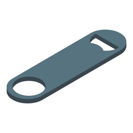 Black bottle opener icon. Isometric of black bottle opener vector icon for web design isolated on white backgroundのイラスト素材